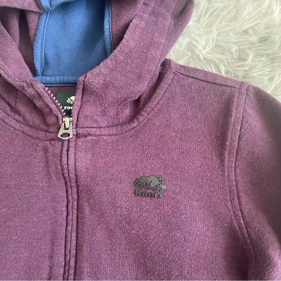 ROOTS Boys Active Scuba Zip Hoodie, Maroon Speckle, Size M - Picture 6 of 10